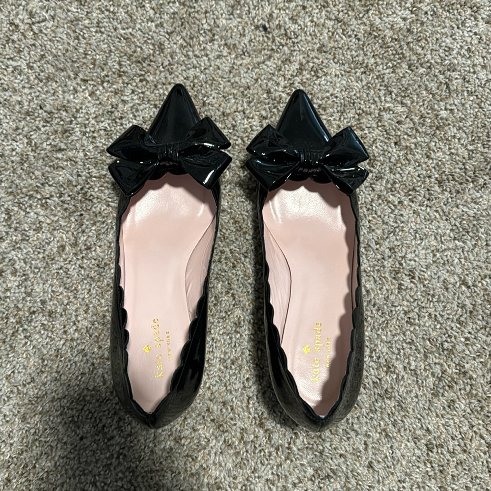 Kate Spade kitten heels with bow